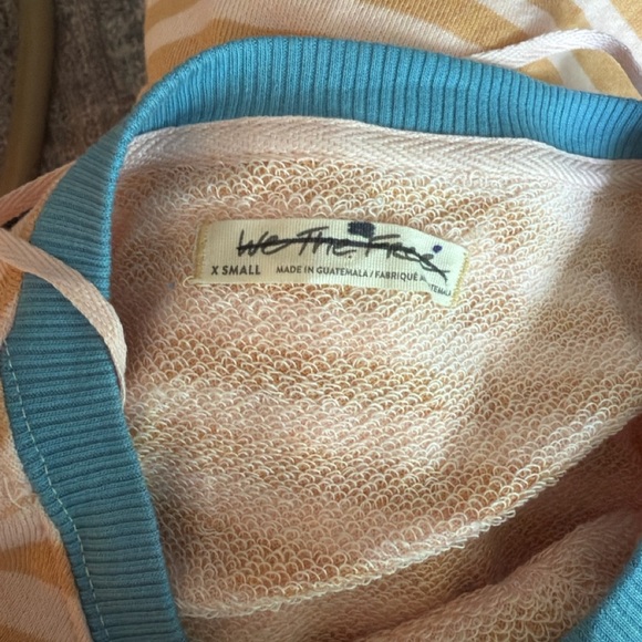 FREE PEOPLE Classic Striped Oversized Crewneck in Latte - Picture 6 of 8